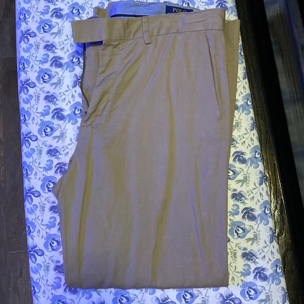 Mens Ralph Lauren Linen Flat front Chino